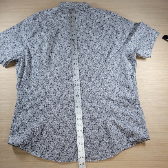 Lot of 2 Murano SLIM Fit Short Sleeve Shirts Men XL Botanical & Geometric Print - Picture 12 of 12